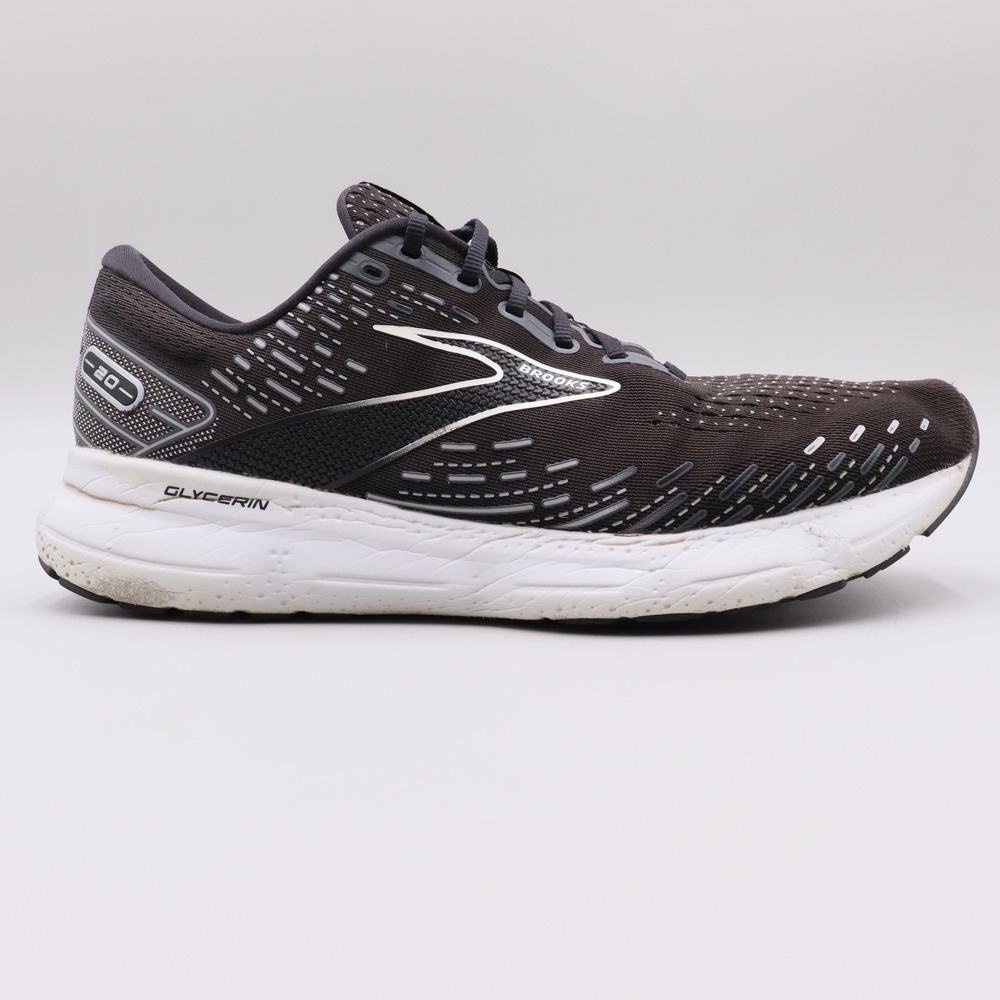 Brooks Glycerin 20 Mens Size 14D US Black White Running Shoes 1103821D059